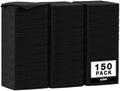 AIDEA Microfiber Cleaning Cloth Black 150PK, Cleaning Rags Shop Towel 12×12" by AIDEAHOME