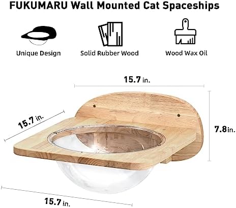 FUKUMARU Cat Wall Furniture Set, Transparent Capsule - Image 2