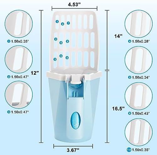 Cat Litter Scooper with Holder, 150 Poop Bags & Built-in Storage Box - Image 6