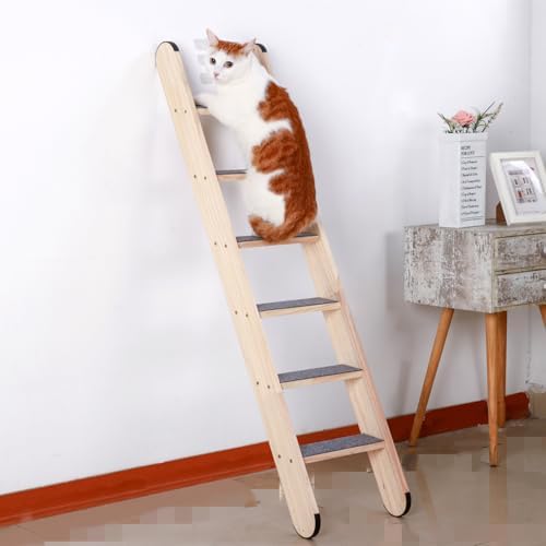 SHENGOCASE Solid Wood Wall Leaning Cat Ladder - Image 2