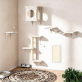 5 Pcs Cat Wall Shelves Set, Wall-Mounted Climber by KAMABOKO