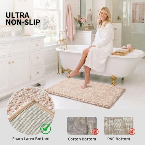 ILANGO Bathroom Rugs 36" × 24", Extra Soft Absorbent Microfiber Bath Rugs - Image 6