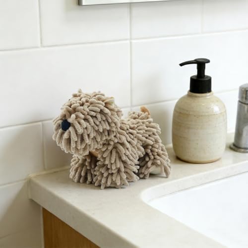 2Pcs Chenille Dog Hand Towel Fuzzy Ball Dog Towel Animal Hand Towels - Image 2