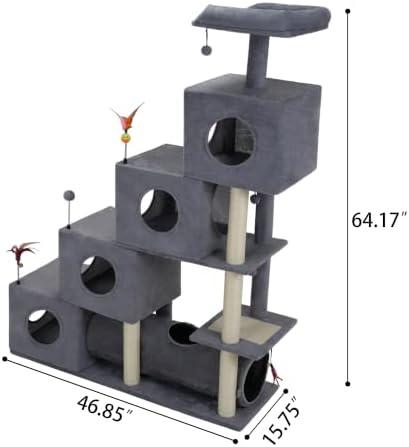 YUNIQUE Small Cat Tree for Indoor Cats, Cat Tower - Image 2