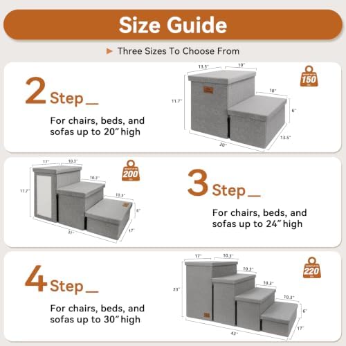 Zerbuger Dog Stairs with Storage - Image 2