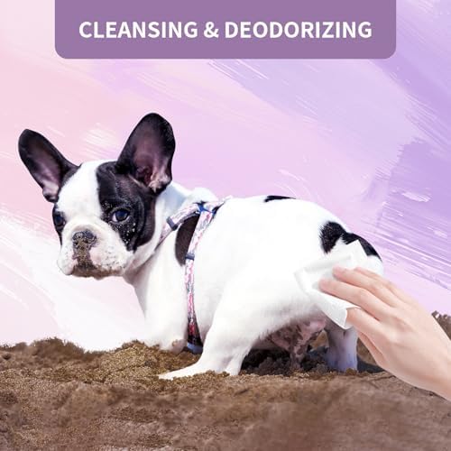 IMMHABI 100 Count Hypoallergenic Dog Wipes, Lavender Plant-Based Pet Wipes - Image 3