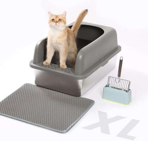 Stainless Steel XL Cat Litter Box by Unknown