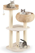 Tangkula Modern Cat Tree, Tall Cat Tower by TANGKULA
