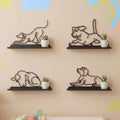 Sieral 4 Pcs Dog Wall Shelf Metal Dog Wall Decor Bookshelf by Sieral