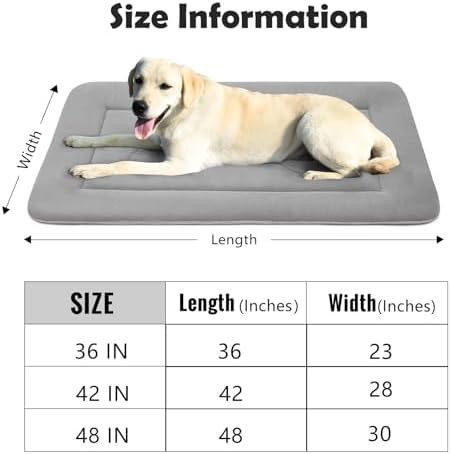 Dog Bed, 36 in Non-Slip Mattress, Soft Fleece Plush Material, - Image 6
