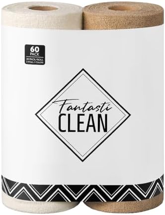 Fantasticlean Microfiber Cleaning Cloth Roll- 60 Sheets by Fantasticlean