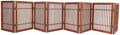 Urnporium Freestanding Wooden Dog Gate Foldable Indoor Pet Gate No Drill by Urnporium