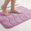 Flamingo P Lilac Bath Mat 17x24 Quick Dry Washable Soft Memory Foam by FlamingoP