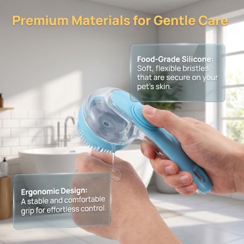 Pet Bath Brush, Dog Bath Brush & Massage Scrubber, Gentle Dog Wash Brush - Image 5