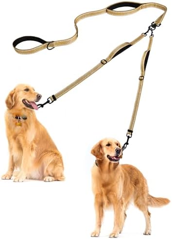 PetBonus Double Dog Leash, No Tangle Dual Leash, Walking Training Lead by Petbonus