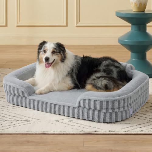 LE SURE Cute Cozy High Back Orthopedic XL Dog Bed by Lesure
