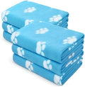 LINENLUX Fleece Dog Blankets 6-Pack, Soft Stretchy by LINENLUX