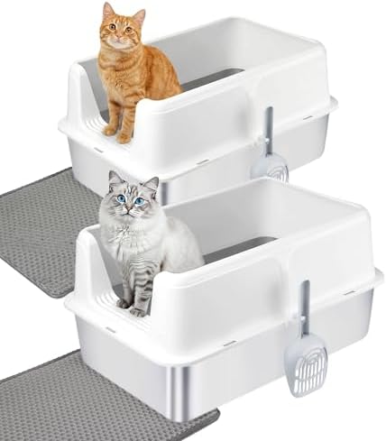 2 Pack Stainless Steel Cat Litter Box by Unknown