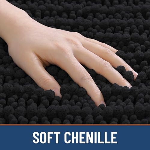 Smiry Bathroom Rugs 44X32, Extra Soft Rubber Backing Chenille Bath Mats - Image 4