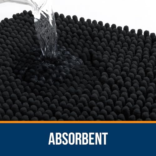 OLANLY Large Bathroom Rugs 70x46, Extra Soft Absorbent Chenille Bath Rugs - Image 4