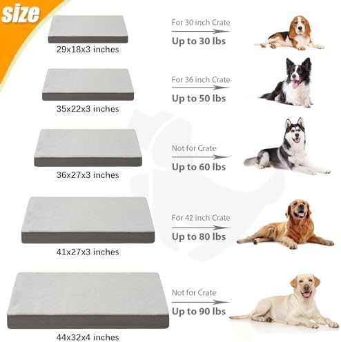 KSIIA Orthopedic Dog Bed, Deluxe Plush Waterproof, 29 x 18 Inch, 3-Inch Thick - Image 6