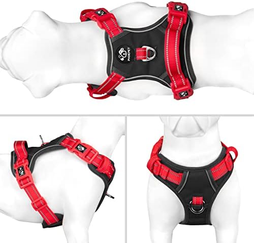 PHOEPET No Pull Dog Harness, Unique Colors Reflective Adjustable Dog Vest - Image 2