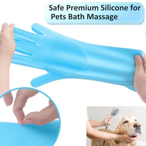 Dog Grooming Gloves, Dog Washing Gloves Bathing Cat Brush Pet-Showerheads - Image 3