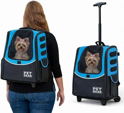 Pet Gear I-GO2 Roller Backpack, Medium Escort, Caribbean Blue by PetGear