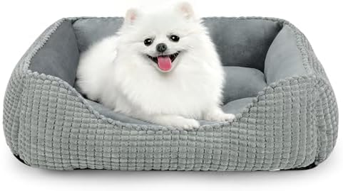 MIXJOY Dog Beds for Medium Dogs Washable, Rectangle Pet Bed Medium Size Dog by MIXJOY