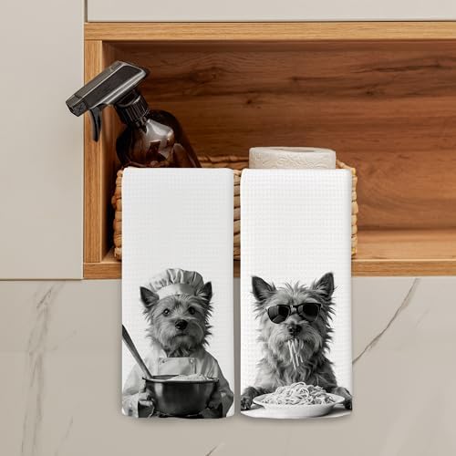 Dog Kitchen Towels Decor Set of 2 - Image 3