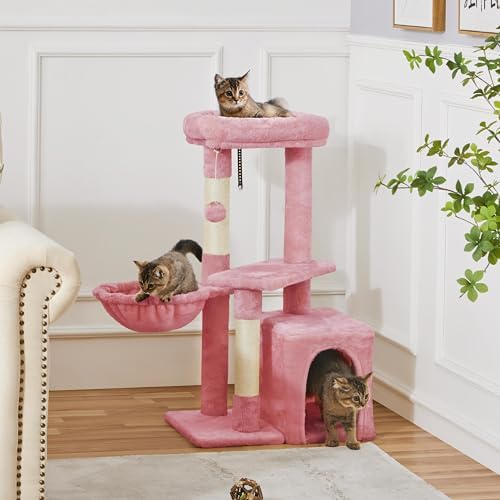 Topeakmart 34''H Cat Tower, Cute Cat Tree - Image 2