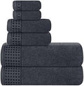 GLAMBURG 100% Cotton Ultra Soft 6 Pack Towel Set, Contains 2 Bath Towels 28x55 by GLAMBURG
