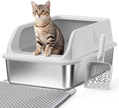 Stainless Steel Litter Box by AKAOLA