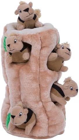 Outward Hound Hide-A-Squirrel Plush Squeaky Dog Toy by OutwardHound