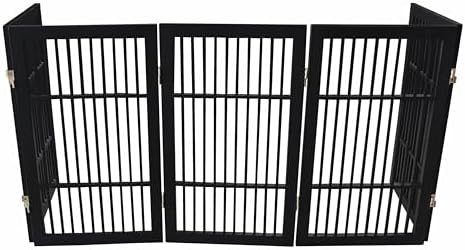 Urnporium Pet Dog Gate Freestanding, Strong Durable Folding Wooden Fence - Image 6