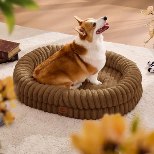 ChiXnuggle Orthopedic Dog Bed, Washable Cover, Faux Fur Bolster Pet Couch - Image 3