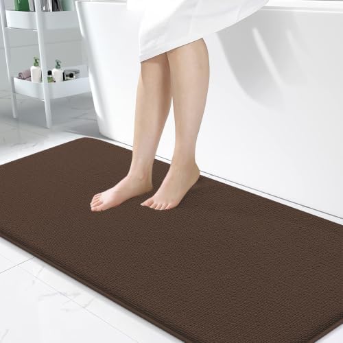 OLANLY Memory Foam Bathroom Runner Rugs 47x24, Absorbent Long Mat by OLANLY