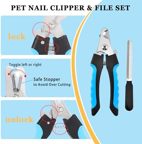 7PCS Dog Grooming Brush Kit for Shedding and Matted Fur, Self-Cleaning Slicker - Image 3