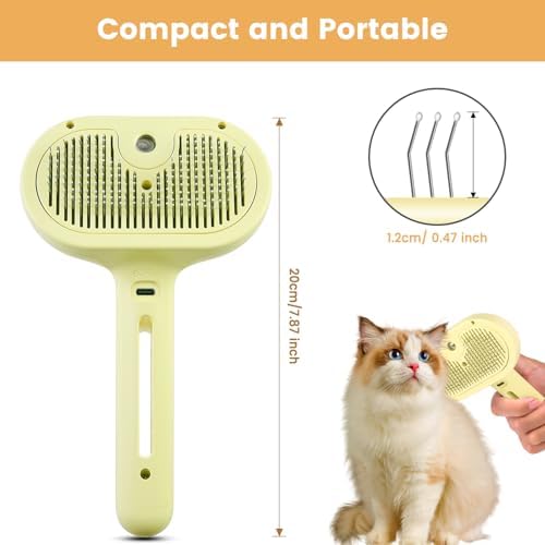 3 in 1 Cat Steam Brush, Pet Spray Hair Removal Comb - Image 7