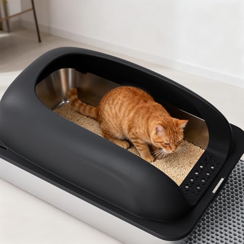 OLIXIS Large Metal Large Cat Litter Box - Image 2