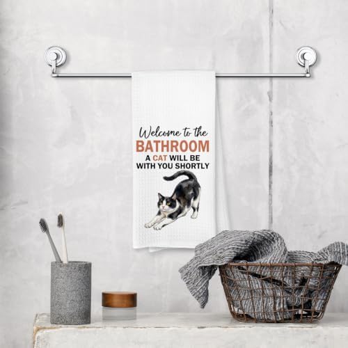 Funny Tuxedo Cat Gifts Bathroom Hand Towels, 16x24 in 012 - Image 4