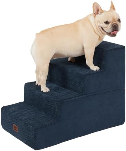 EHEYCIGA Dog Stairs for Bed 18" H, 4-Step Dog Steps for High Bed by EHEYCIGA