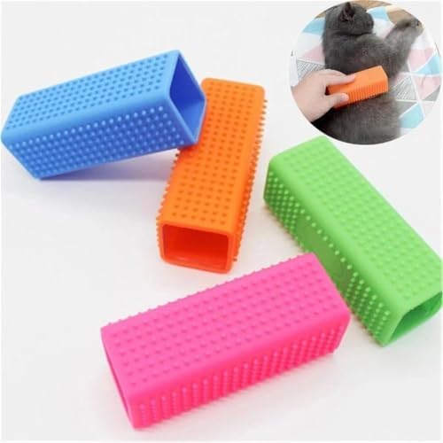 Pet Hair Removal Brush Dog Cat Hair Removal Effective Pet Silicone Hollow - Image 5
