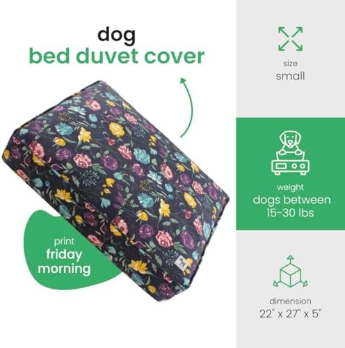 Molly Mutt Friday Morning Dog Bed Duvet Cover, GOTS-Certified 100% Organic - Image 2
