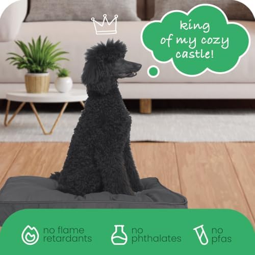 Molly Mutt Dark Gray Dog Bed Cover, Non-Toxic & 100% Cotton - Image 6