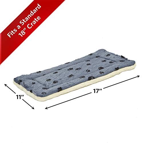 MidWest Homes for Pets XXS QuietTime Reversible Paw Print Pet Bed, Soft Faux - Image 3