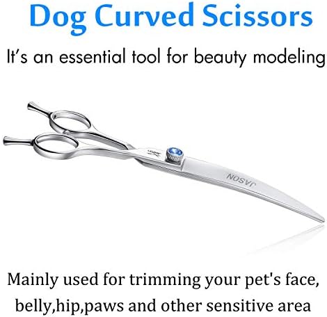 JASON Curved Dog Grooming Scissors - Image 5