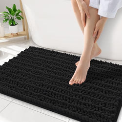 Smiry Bathroom Rugs 34X21, Extra Soft Rubber Backing Chenille Bath Mats by Smiry