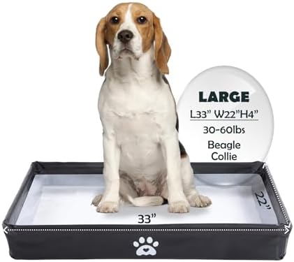 MEEXPAWS Dog Pee Pad Holder, Foldable Puppy Litter Box Indoor Potty Tray by PETPRODUCTS