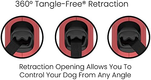TUG Monochrome 360° Tangle-Free Retractable Dog Leash | 16 ft Strong Nylon Tape - Image 3